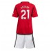 Manchester United Antony #21 Dětské Oblečení Domácí Dres 2023-24 Krátkým Rukávem (+ trenýrky)